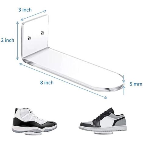 Pack De 4 Soportes Transparentes Para Zapatos – Estante Flotante De Pared Para Exhibir Zapatillas Y Tacones, Organizador Resistente Para Tiendas Y Hogar