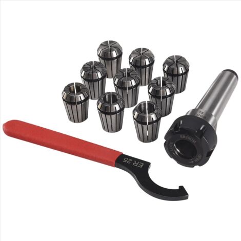 9Pcs Er25 Spring Collets 1Pcs Mt3 Collet Chuck Morse Taper Holder para ...