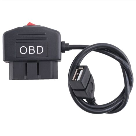 24 Horas 5V 3A USB Car Charge Cable OBD Hardwire Kit con Interruptor de ...