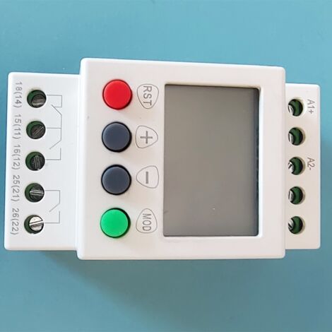 Relè Di Protezione Tensione Monofase Digitale SVR1000 – Monitoraggio Sovratensione/sottotensione, Display LCD, Regolazione Tempi Ritardo. Alimentazione 24-48V.