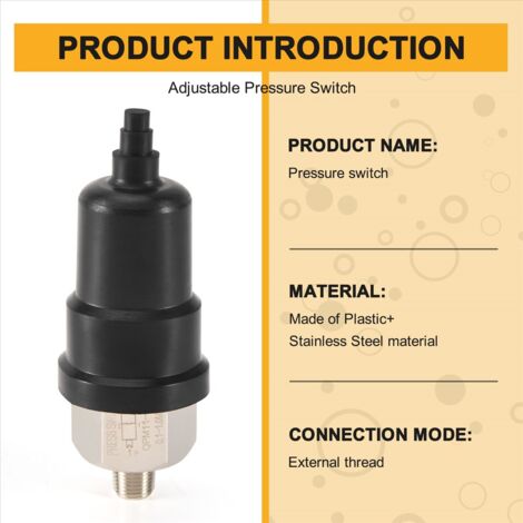 Interrupteur De Pression D'air QPM11-NC G1/4 - Réglable 0.1-1.0 MPa - 220V AC / 48V AC-DC