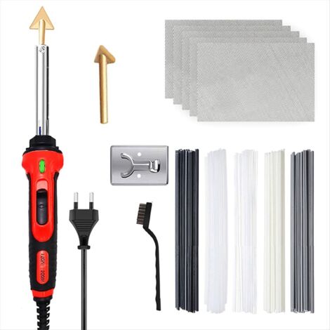 Pistola Soldadura 220W Kit Soldadura Plástico VEVOR 220W - 800 Grapas, 56 Varillas | Reparación Paragolpes, Juguetes, Kayaks Kit Herramientas