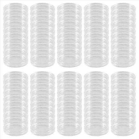 10 Cápsulas Redondas De Plástico Transparente De 38 Mm Para Guardar Monedas, Coleccionables O Pequeños Objetos