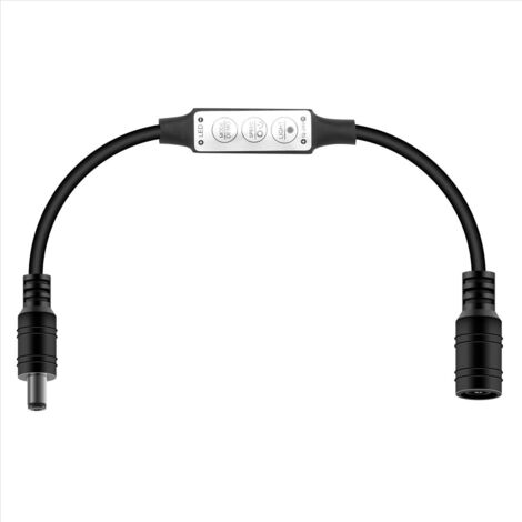 Atenuador LED De Bajo Perfil Para Tiras De Luz – Controlador En Línea Con Cables Desnudos (12-24V)