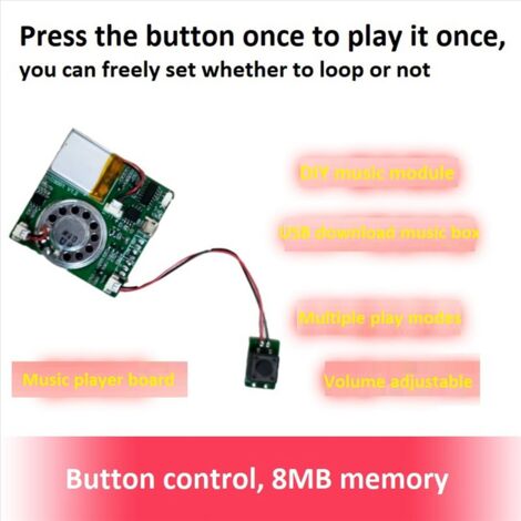 Modulo Audio Registrabile Pulsante Di Controllo Chip Audio 8M MP3 WAV