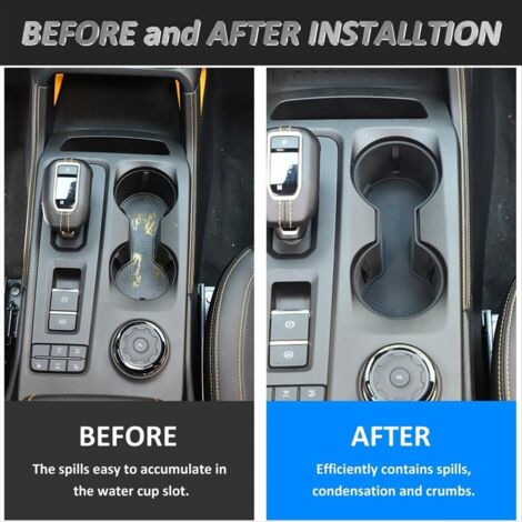 Funda De Silicona Para Portavasos De Ford Explorer 2020-2024 – Ajuste Exacto, Reduce Ruidos Y Fácil De Limpiar – Negro