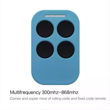 Control remoto multifrecuencia para puerta de garaje de 8 canales, 270-868 MHz, color azul on Control remoto multifrecuencia para puerta de garaje de 8 canales, 270-868 MHz, color azul on