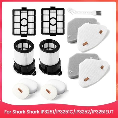 HEPA-Filter-Set, Ersatzteil für Shark IP3251, IP3251C, IP3252, IP1251, IP1250, IP1251C, IP1255QCP, IP1255QNV, IP1255QPR, IP1255QTL,IP1255QMG Staubsauger, 4 Stück