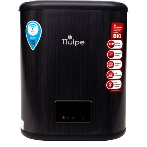 Ttulpe – Chauffe-eau électrique 30 litres vertical à accumulation – Wi-Fi – Double réservoir – 2 kW – Classe énergétique B – Montage mural