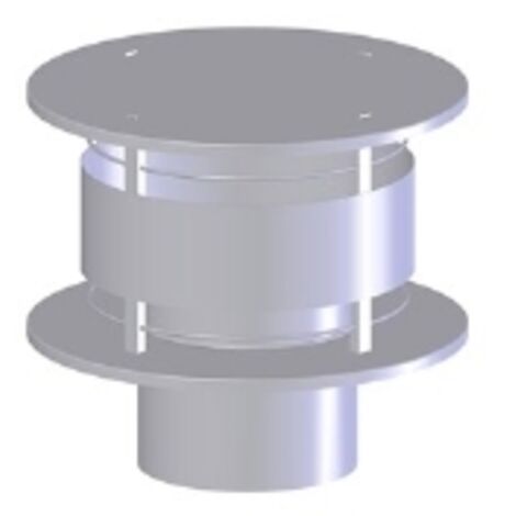 Chapeau pare-pluie aluminium 110 mm pour traversée de toit – Protection contre intempéries – Compatible TTulpe Indoor B-10/11