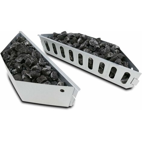 7403 Edelstahl-Holzkohlekörbe für Weber-Grills und alle anderen Kamine, Weber 57 cm Kugelgrills, Weber One Touch und Master Touch Holzkohlegrill, 2er-Set (1/5)