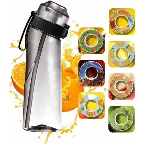 GABRIELLE Trinkzubehör Air Up Bottle – 650 ml – Fläschchen mit Geschmack – Starter-Set mit 7 Air-Kapseln – Auslaufsicherer Trinkbecher für Fitnessstudio, Laufen, Outdoor – Schwarz