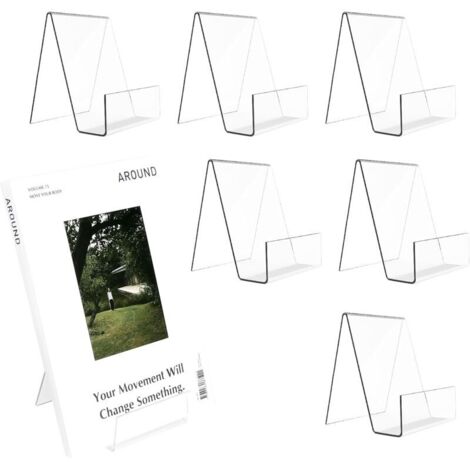 6 Stück Acryl-Buchständer Transparent – Menüha Produktbild-Vorschau 4