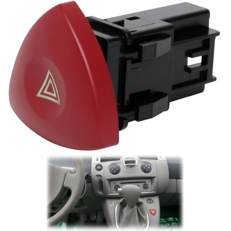 Verkehrswarnknopf, 4-poliger Warnblinkschalter, Warnknopf, Warnblinkschalter für Espace Laguna 2 Vivaro 8200442724 252904889r (1/5)