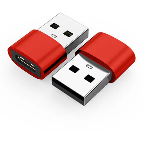 USB-auf-USB-C-Adapter, 2er-Pack, Typ-C-Buchse auf USB-A-Stecker, Konverter-Ladegerät (1/4)