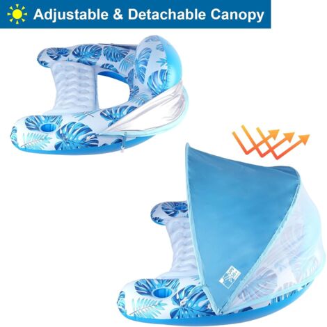 Pool Schwimmhilfe Mit Baldachin Und Getränkehalter Xl Poolliege Mit 