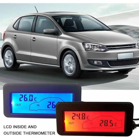 HYTROVE Digitales Auto Thermometer mit Uhr und Innen Außentemperatur Selbstklebendes Modul für Klimaanlagen und Aquarien Dünnes Thermometer für HYTROVE Digitales Auto Thermometer mit Uhr und Innen Außentemperatur Selbstklebendes Modul für Klimaanlagen und Aquarien Dünnes Thermometer für