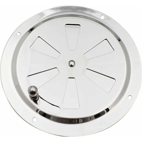 Runder Luftauslass aus Edelstahl, 125 mm, verstellbarer Lufteinlass und -auslass für Trommel- und Wäschetrockner-Entlüftung – Silber (1/5)
