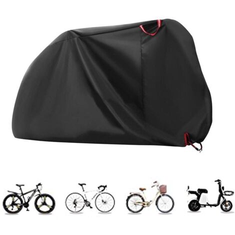 Wasserdichte Fahrradabdeckung – Outdoor-Schutzhülle für 1 oder 2 Fahrräder – 210D-Nylon-Regenhülle mit Schlüsselloch – staubdicht und schneesicher