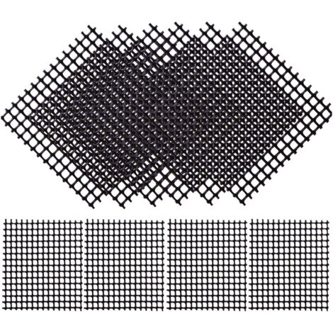 50er Set Drainagegitter Kunststoff, Schwarz - Eckiges Drainagegitter für Bonsaischale, Blumentopf oder Pflanzkübel - 10 x 10 cm