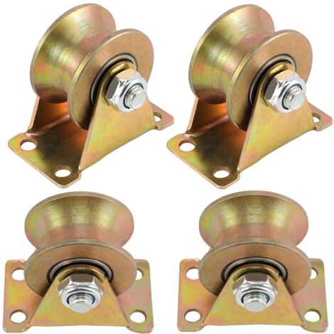 Produktbild von 4er-Set Hochleistungs-Lenkrollen Mit M16-Gewindeschaft – 75/100/125 Mm PU-Rollen, Doppelt Feststellbare Bremsen, Bis 450 Kg Tragkraft, Ideal Für Trolleys, Werkbänke & Möbel