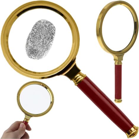 Leselupe mit 10-facher Vergrößerung, für Zeitungen, Lesen, Schmuck, Senioren, Sehbehinderte, Beobachtung und Basteln, für Kinder, Münzen gut lesbar (1/5)