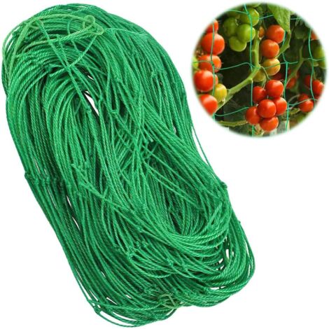 Kletterpflanzennetz, Rudernetz, Gartenspaliernetz für Kletterpflanzen, Kletterpflanzenspalier, Kletterpflanzenstütze, Spalier für Tomatenreben (2 m x 5 m) (1/5)
