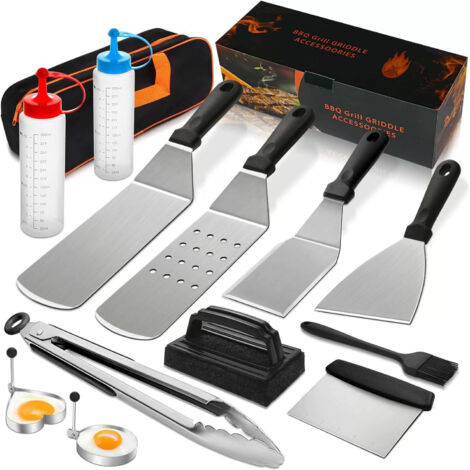 MUJUZE Grillspatel, roestvrij staal, grillaccessoires, cadeau voor