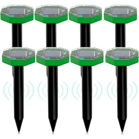 Stück Solar-Ultraschall-Maulwurfvertreiber, Solar-Maulwurfvertreiber, Vibration und Ultraschall, vertreibt Maulwürfe und andere Nagetiere für Garten und Rasen