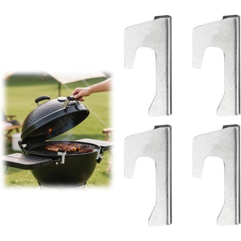 4er Set Universal-Abstandshalter aus Edelstahl für Kochplatten, Feuerschalen, Backbleche, Kugelgrills, Grillscheiben