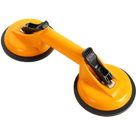 Fliesensauger Glassauger Doppelsauger Aluminium 2x 35kg Tragkraft Vakuumsauger für Fliesen, Glas, Kühlschränke, Möbel etc (1/4)