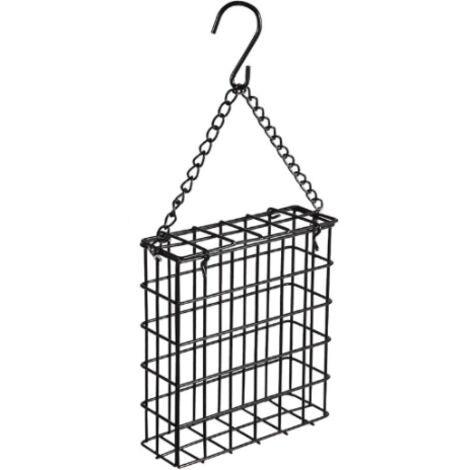 Vogelfutterstation für draußen, Vogel-Fettball, quadratischer Vogelkäfig aus Draht, Wildvogelfutterstation aus Metall, Gartenkäfige für Finken (1/5)