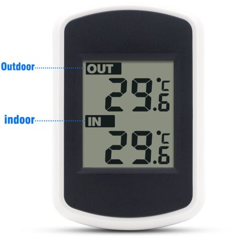 Holzthermometer Aus Buche – Weiß, 20 Cm, Analog Von -30°C Bis 50°C – Für Innen & Außen