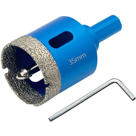 35-mm-Diamant-Lochsäge mit Zentrierführung, professioneller, gelöteter Diamantbohrer für Fliesen, Porzellan, Glas, Marmor und Keramik