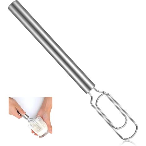 Dänischer Teigschaber für Sauerteigstarter, 30 cm langer Edelstahl-Teigschaber und Teigkneter, Brotbesen zum Kochen, Schneebesen, Sauerteig, Pizza
