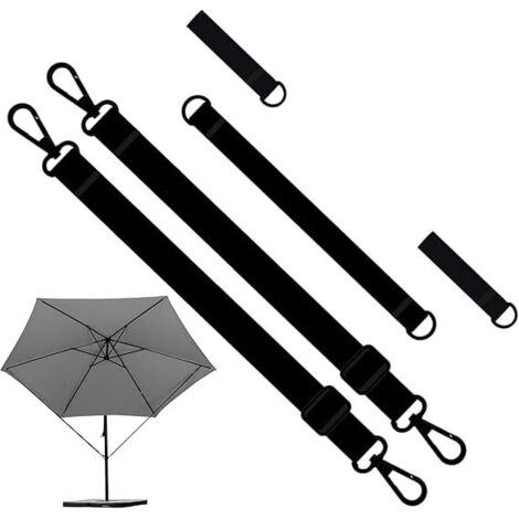 Universeller Windschutz für Ampelschirme, Befestigungsgurt für Ampelschirme, verstellbarer, wetterfester Gurt, Windschutz – geeignet für Garten und Terrasse (1/5)