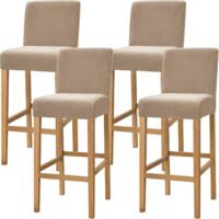 4er-Pack hochelastische Barhockerbezüge aus Samt für Thekenhocker, Pub-Esszimmerstühle, Café-Barhocker-Schonbezüge, rutschfeste Bezüge mit elastischer Unterseite