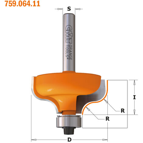 862.040.11 SEMI-CÍRCULO CONVEXO FRESADO CON RODAMIENTOS HW Z2 S=6