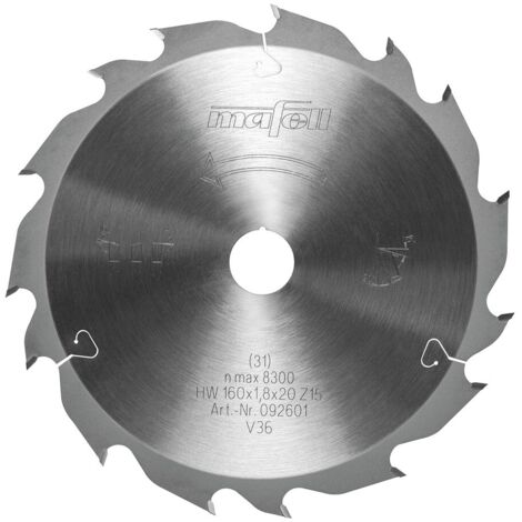 Sageblatt von sage GT, 160 x 1,2/1,8 x 20 mm, Z15-5, 2WZ/FZ, fur coupes longitudinales dans le 92601 (1/4)