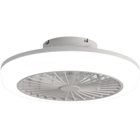 Ventilador techo empotrado sin aspas 46cm luz perfil bajo mando distancia para interior