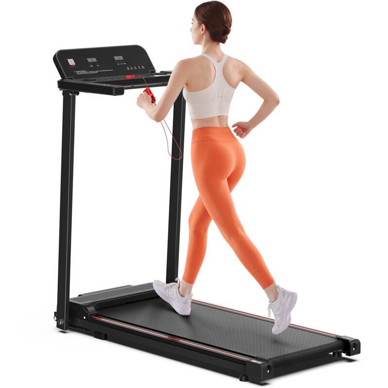 Tapis De Course Pliable LIKESPORTING - Moteur 1400W Silencieux - Vitesse 1-12 Km/h - Inclinaison Réglable 5% - Pliable Avec Roues - Pour Maison/bureau - 9