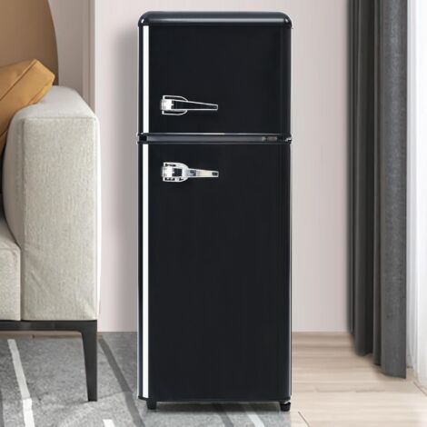 Tanant – Réfrigérateur 92L avec congélateur 28L – 7 réglages de température – 45dB – Éclairage LED – Clayettes en verre réglables – Classe F
