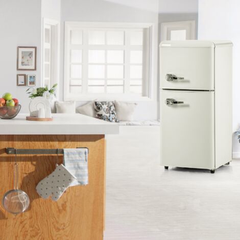 Tanant – Réfrigérateur rétro 60L avec congélateur 22L – Classe énergétique E – 88,8x45,5cm – 45dB – R600a pour protection ozone - 163kWh