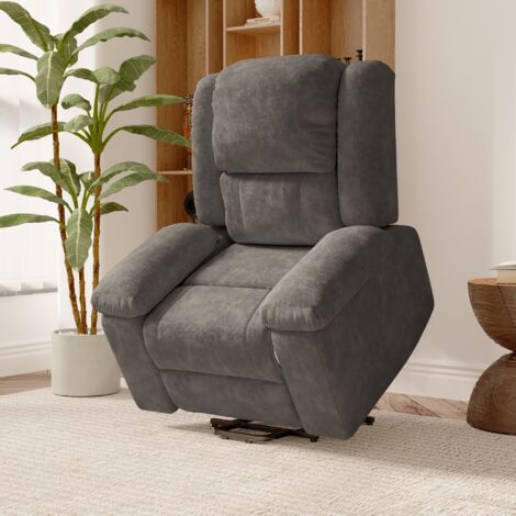 Fauteuil relax Fauteuil de massage - réglage électrique, fauteuil de massage avec vibrations et chaleur, poches latérales - Gris
