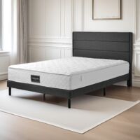 Tanant – Matelas ressorts 140x200 cm 25 cm épaisseur – 7 zones confort – Housse respirante 100% polyester – Dureté H3 pour 200 kg