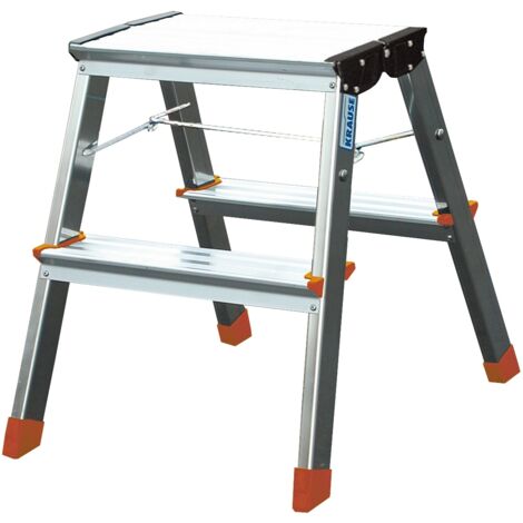 Krause 130020 Scala Pieghevole in Alluminio Argento 2 Gradini (1/5)