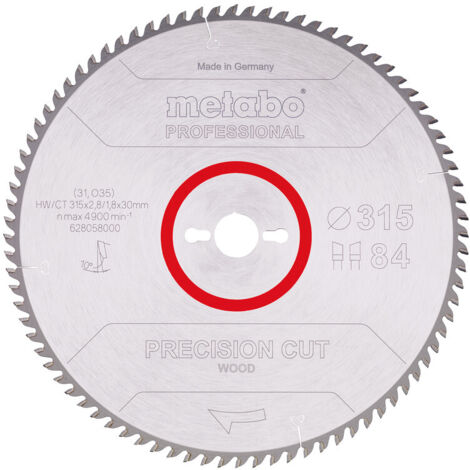 Lama per sega Metabo metallo 315 mm 84 denti (1/2)