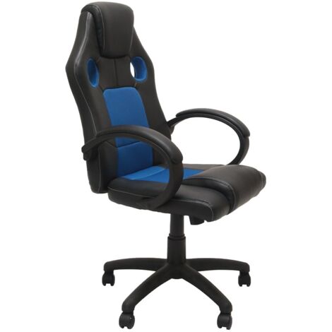 SEDIA GIREVOLE ENZO CHAIR BLU NERO (1/3)