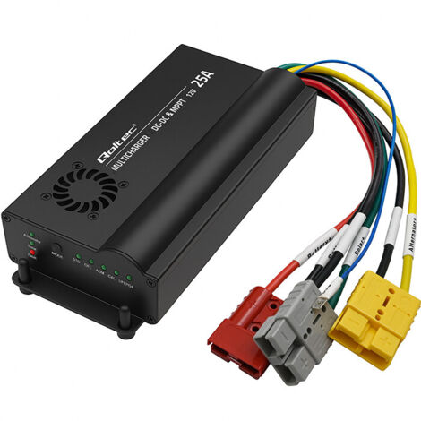 Caricabatterie automatico Qoltec DC-DC 12V con regolatore MPPT 25A LiFePO4 AGM GEL STD (1/5)