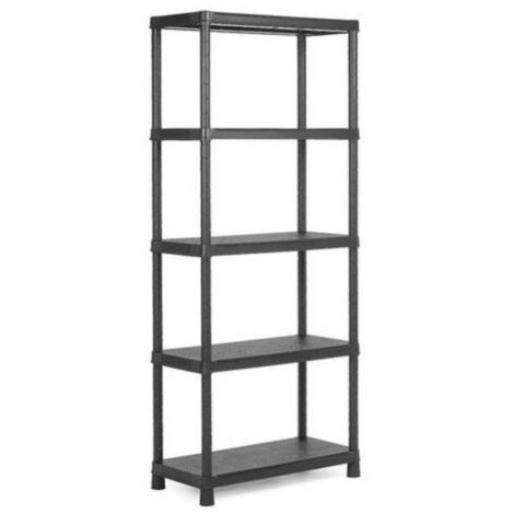 SCAFFALE PLUS 5 RIPIANI 80X40XH187CM NEROIN PLASTI (1/9)